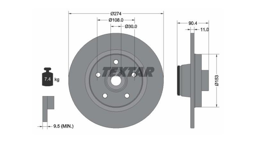 Disc de franare Mercedes CITAN (415) 2012- #2 051586B