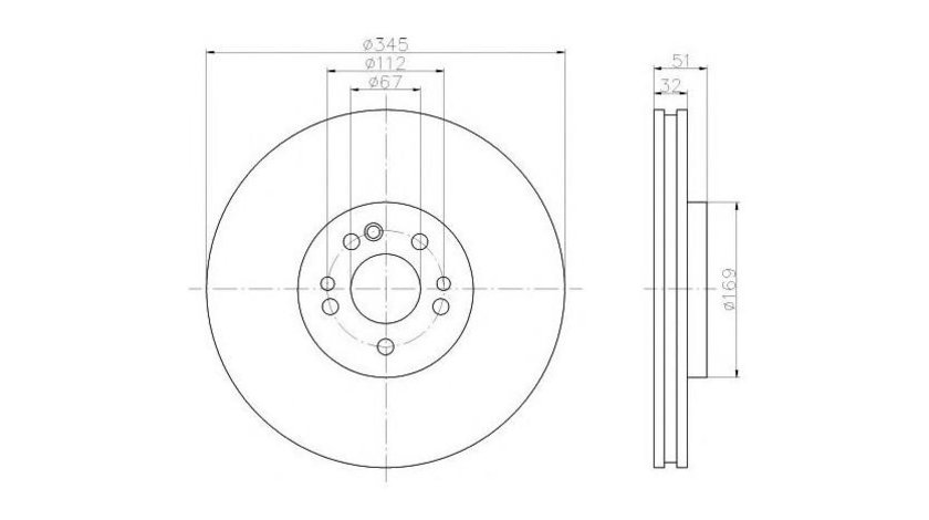 Disc de franare Mercedes M-CLASS (W163) 1998-2005 #2 09760610