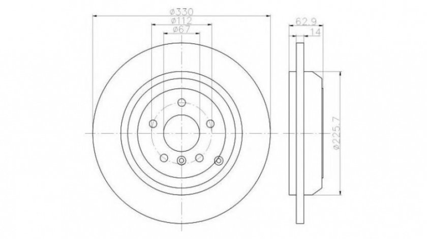 Disc de franare Mercedes M-CLASS (W164) 2005-2016 #2 0155232095