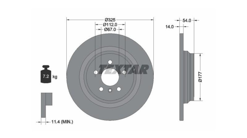 Disc de franare Mercedes M-CLASS (W166) 2011-2016 #2 08A95711