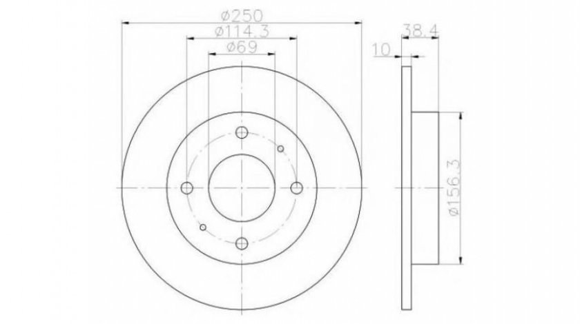 Disc de franare Mitsubishi COLT CZC Cabriolet (RG) 2006-2009 #2 08A60710