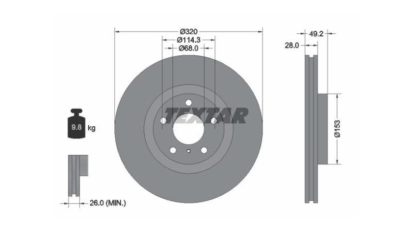 Disc de franare Nissan MURANO (Z50) 2003-2016 #2 0986479R22