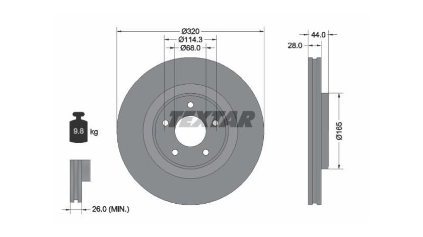 Disc de franare Nissan X-TRAIL (T32) 2013-2016 #2 0986479D19