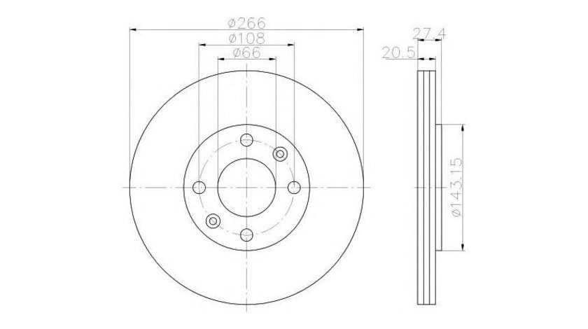 Disc de franare Peugeot 405 Estate (15E) 1987-1992 #2 09498720