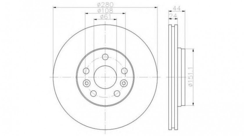 Disc de franare Renault KANGOO / GRAND KANGOO (KW0/1_) 2008-2016 #3 0986479555