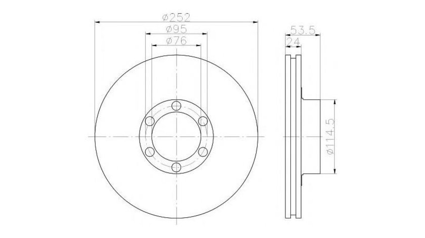 Disc de franare Renault TRAFIC Van (T1, T3, T4) 1980-1989 #2 09335710