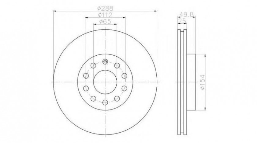 Disc de franare Skoda SKODA OCTAVIA Combi (1Z5) 2004-2013 #2 0986479088