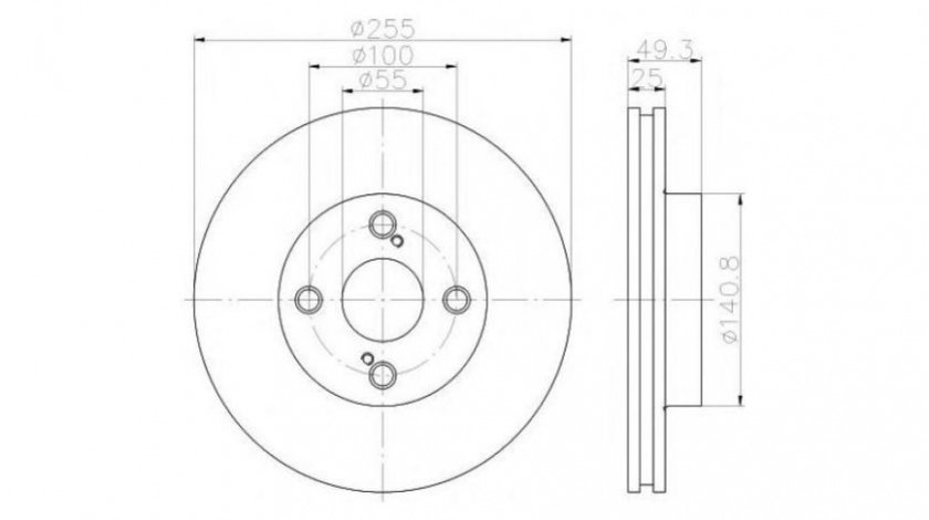 Disc de franare Toyota COROLLA (ZZE12_, NDE12_, ZDE12_) 2001-2007 #2 0986479084