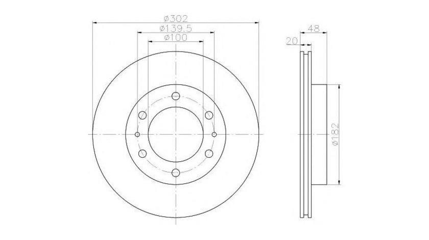 Disc de franare Toyota LAND CRUISER Hardtop (_J7_) 1990-1996 #2 09567910