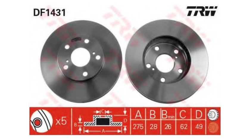 Disc de franare Toyota PREVIA (MCR3_, ACR3_, CLR3_) 2000-2006 #2 09562410