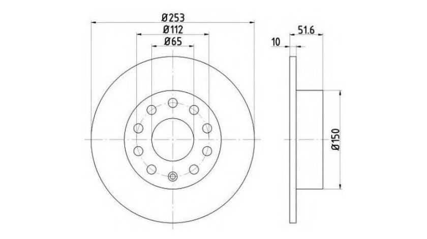 Disc de franare Volkswagen AUDI A3 (8P1) 2003-2012 #2 08950210