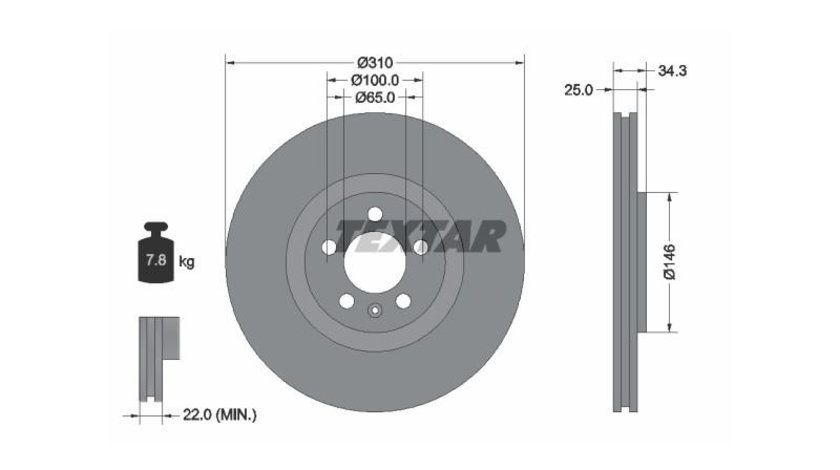 Disc de franare Volkswagen VW GOLF Mk IV Estate (1J5) 1999-2006 #2 09788010