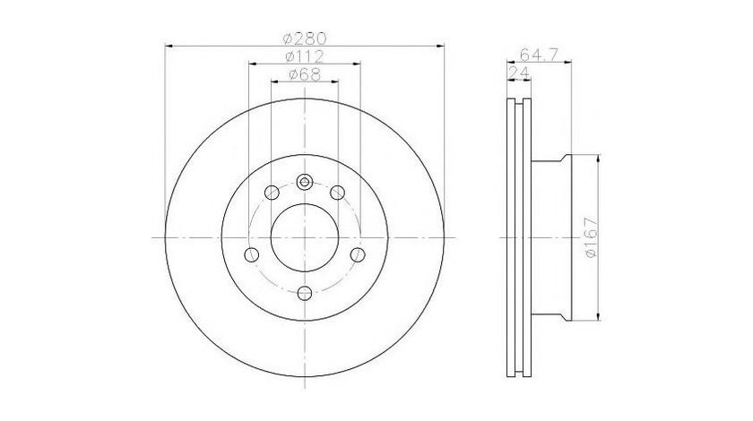 Disc de franare Volkswagen VW TRANSPORTER / CARAVELLE Mk IV bus (70XB, 70XC, 7DB, 7DW) 1990-2003 #2 09556610