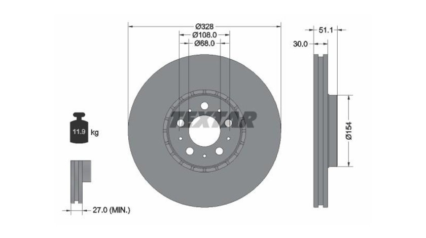 Disc de franare Volvo XC90 II (2014 -> )[256] #3 31262489
