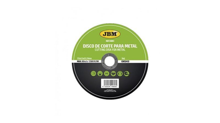 Disc de taiere debitare in metal 115 x 2.5 mm t42 jbm UNIVERSAL Universal #6 14893