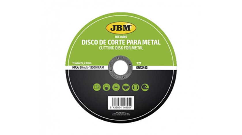 DISC DE TAIERE DEBITARE IN METAL 115 X 6 MM T27 JBM 14895 JBM