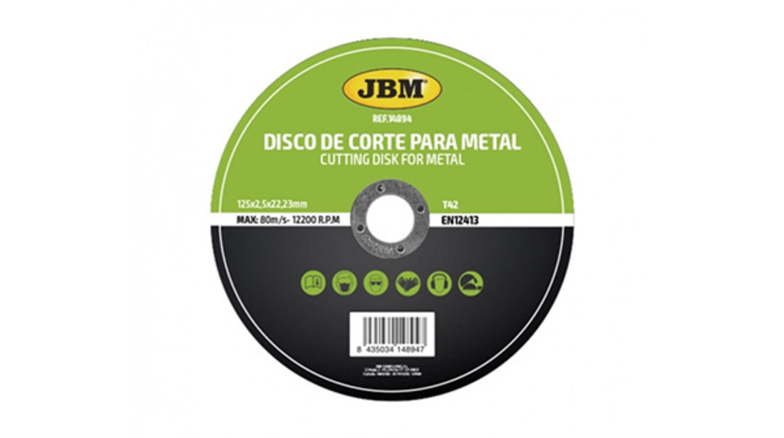 DISC DE TAIERE DEBITARE IN METAL 125 X 2.5 MM T42 JBM 14894 JBM
