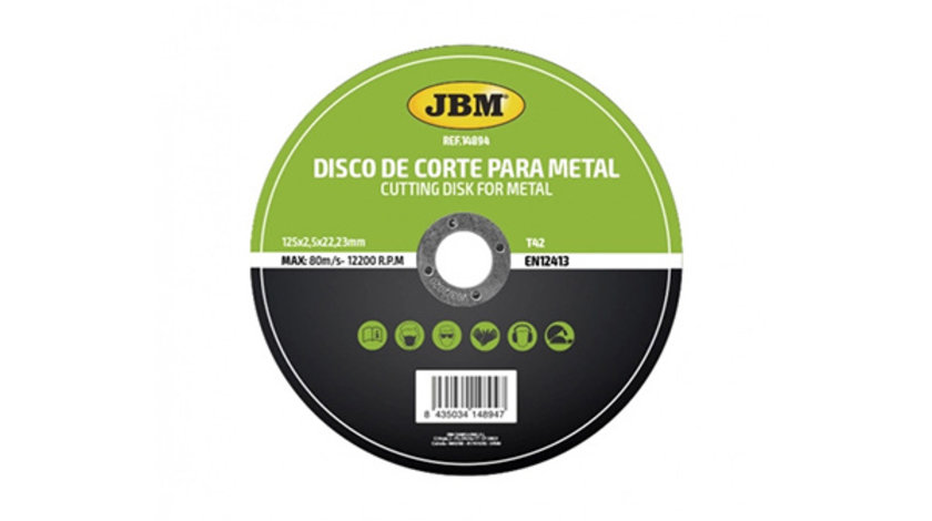 DISC DE TAIERE DEBITARE IN METAL 125 X 2.5 MM T42 JBM 14894 JBM