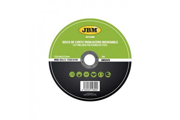 DISC DE TAIERE DEBITARE IN OTEL INOXIDABIL 115 X 1.6MM T41 JBM 14899 JBM