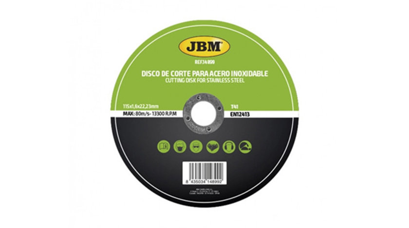Disc De Taiere Debitare In Otel Inoxidabil 115 X 1.6mm T41 Jbm 14899