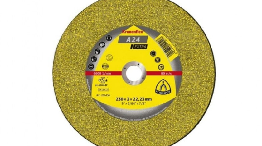 Disc Debitare Klingspor A24 Extra, Metal, 230 x 2 x 22mm ⭐⭐⭐⭐⭐