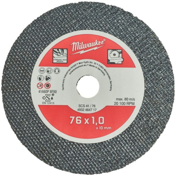Disc Debitat 10.0 mm, 76.0 mm Milwaukee 4932464717