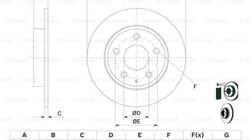 Disc frana (0986479E54 BOSCH)