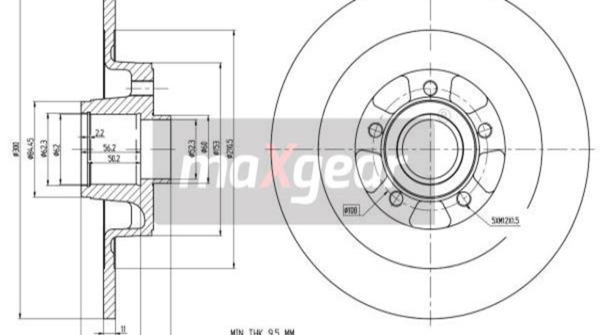 Disc frana (191964 MAXGEAR) RENAULT