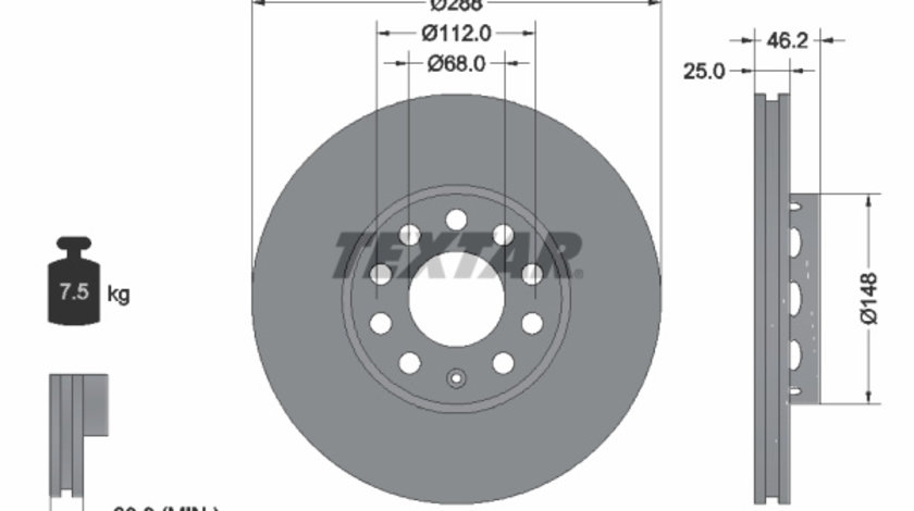 Disc frana (92057603 TEXTAR)