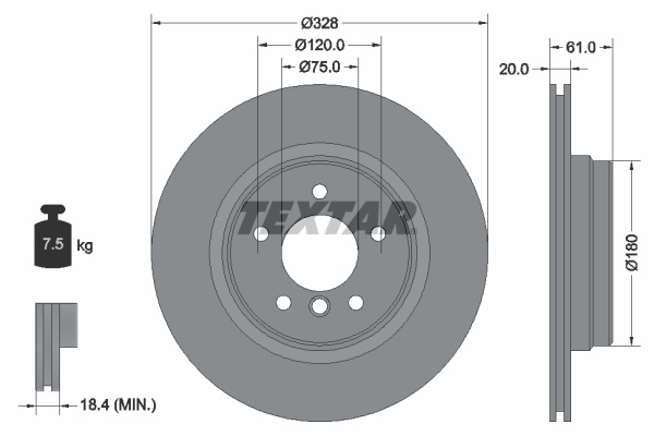 Disc frana (92074900 TEXTAR)