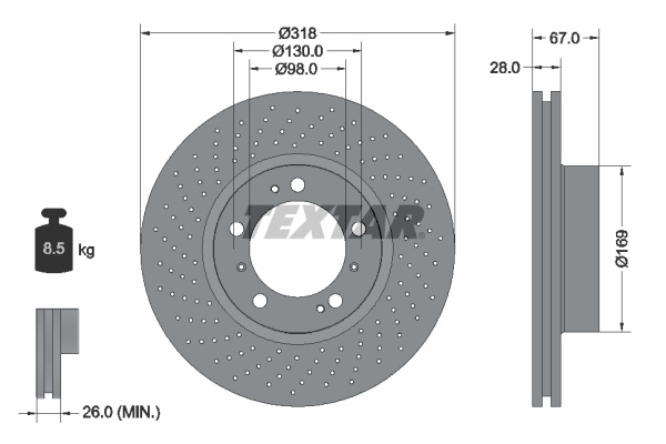 Disc frana (92099903 TEXTAR)