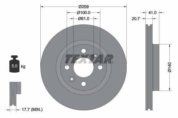 Disc frana (92100903 TEXTAR)