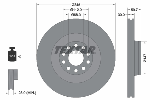 Disc frana (92112500 TEXTAR)