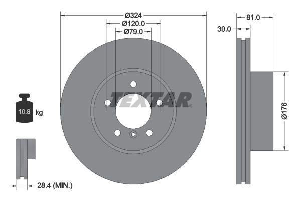 Disc frana (92122800 TEXTAR)