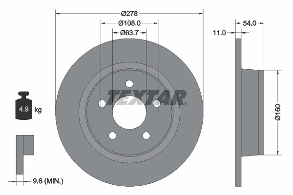 Disc frana (92124900 TEXTAR)