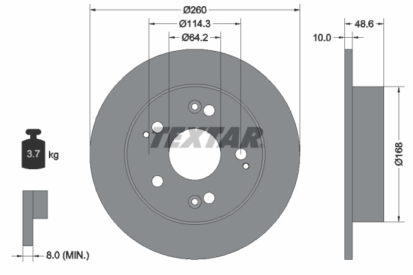 Disc frana (92125100 TEXTAR)