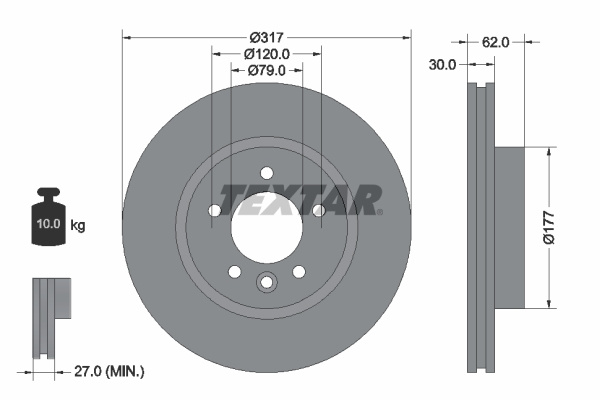 Disc frana (92134503 TEXTAR)