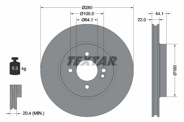 Disc frana (92157903 TEXTAR)