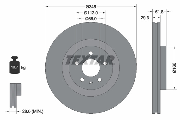 Disc frana (92160203 TEXTAR)