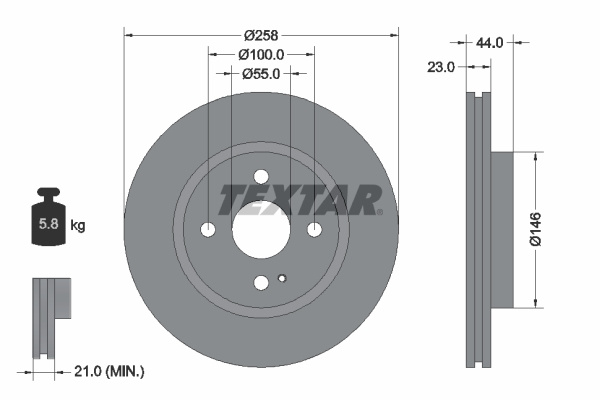 Disc frana (92166800 TEXTAR)