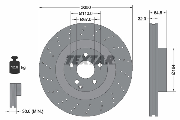 Disc frana (92176403 TEXTAR)