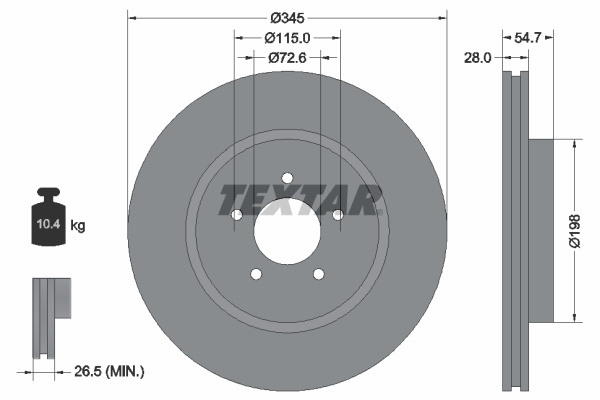 Disc frana (92177103 TEXTAR)