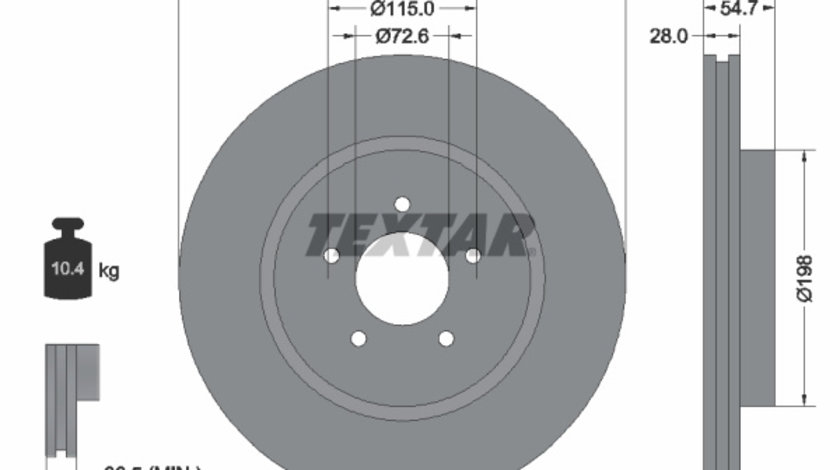 Disc frana (92177103 TEXTAR)