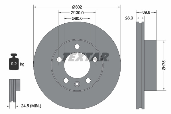 Disc frana (92228600 TEXTAR)