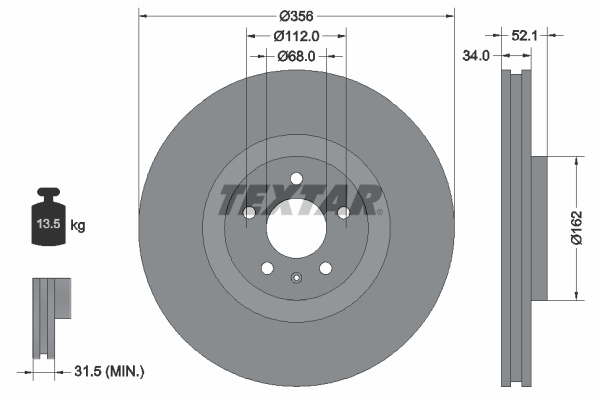 Disc frana (92238203 TEXTAR)