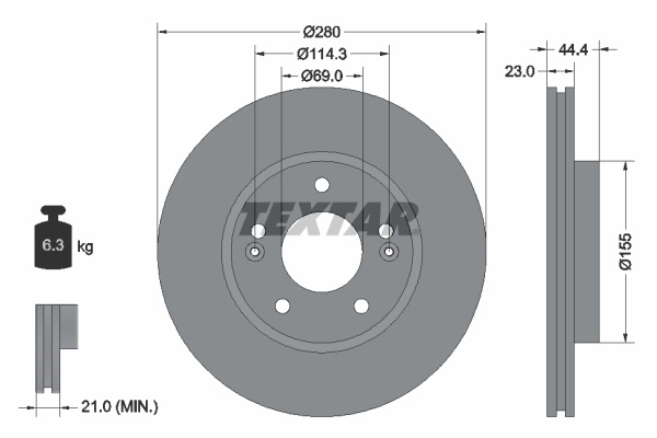 Disc frana (92243203 TEXTAR)