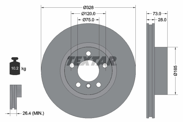 Disc frana (92257103 TEXTAR)
