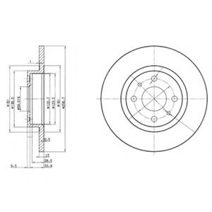 Disc frana ALFA ROMEO 145 (930) (1994 - 2001) DELPHI BG2411 piesa NOUA