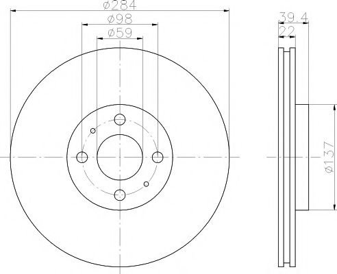 Disc frana ALFA ROMEO 145 (930) (1994 - 2001) TEXTAR 92055203 piesa NOUA