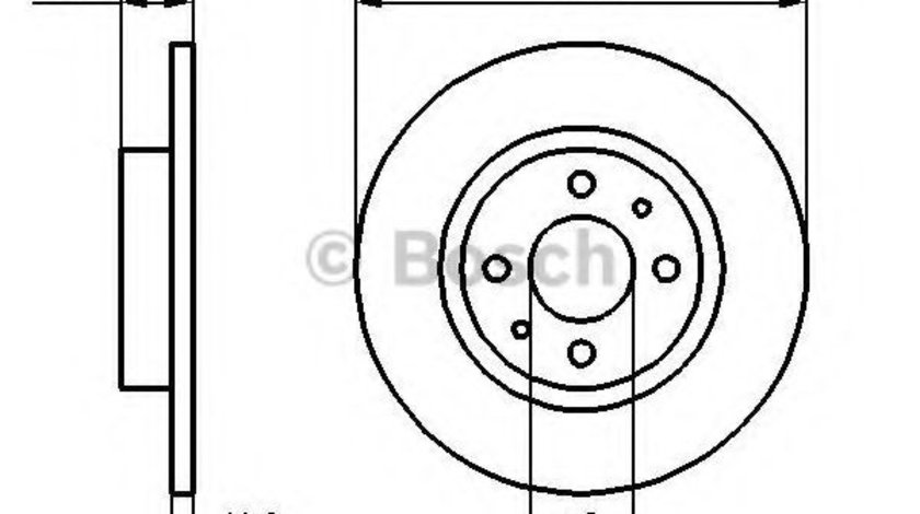 Disc frana ALFA ROMEO 146 (930) (1994 - 2001) BOSCH 0 986 478 343 produs NOU